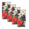 Saro Lifestyle Winter Bloom Poinsettia Napkin (Set of 4), 20", Multi - 2 of 4