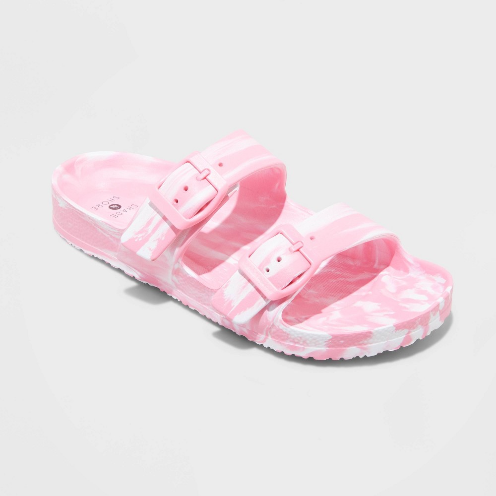 Women's Neida EVA Two Band Slide Sandals - Shade & Shore Light Pink 6