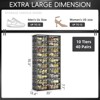NicBex 10 Tiers Shoe Rack Organizer Cabinet,Stackable Folding Storage Box with Doors for Closet,Bedroom,Kitchen,Entryway,Black - 3 of 4
