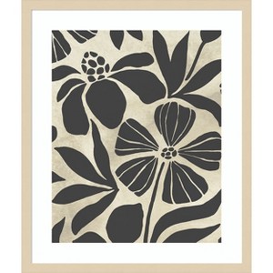 Amanti Art Linocut Garden I by June Erica Vess Wood Framed Wall Art Print - 1 of 4