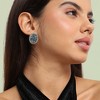 SOHI Women's Embellished Cluster Oval Stud Earrings - 3 of 4
