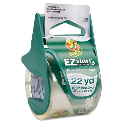 Duck EZ Start Carton Sealing Tape/Dispenser 1.88" x 22.2yds 1 1/2" Core 07307