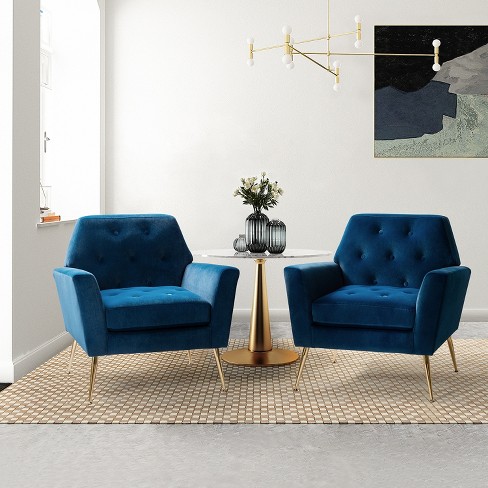 Velvet teal armchair hot sale