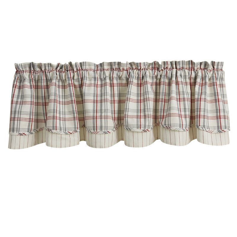 Park Designs Farm Yard Lined Layered Valance - 72''L - White, 2 of 7