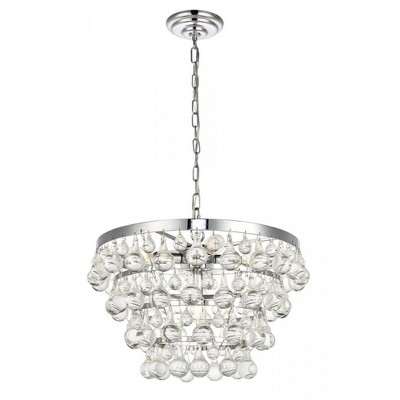 Elegant Lighting Kora Collection Pendant D17 H10.9 Lt:5 Chrome Finish