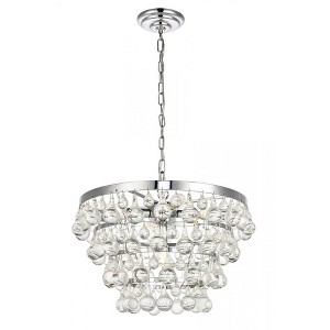 Elegant Lighting Kora Collection Pendant D17 H10.9 Lt:5 Chrome Finish - 1 of 4