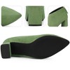 BLISSFUL STEP Pointed Toe Cutout Block Heel Ankle Booties for Women - 3 of 4