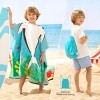 Joyfy 30"x30" Kids Beach Towels with Hood for 3-10 Years Boys Girls Absorbent Quick Dry Soft Microfiber Swim Robe w/Backpack for Beach Pool Bathroom - 3 of 4