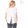 Aeropostale Womens Striped Cocoon Embellished T-Shirt, White, Large - 2 of 3