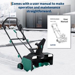 Corded Snow Blower - 20 Inch Push Snow Blower, Electric Snow Blower, 15 Amp Motor, Powerful Snow Clearing Machine, Snow Blower for Driveways - 1 of 4