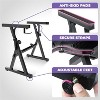 Liquid Stands Keyboard Stand and Bench Set - Portable Heavy Duty Digital Piano Stand for 54-88 Key Pianos & Adjustable Piano Chair, Stool - (Black) - 4 of 4