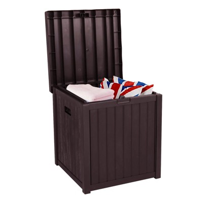 51gal 195L Outdoor Garden Plastic Storage Deck Box Chest Tools Cushions Toys Lockable Seat Waterproof YJ