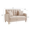 NicBex Modern Design Couch for Living Room, Loveseat Sofa with 2 Pillows for Bedroom,Living Room - 3 of 4