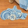 Collections Etc Unique Seashells-Shaped Skid-Resistant Accent Rug - 2 of 3