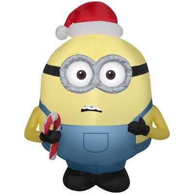 Universal 3.5ft Minions Otto with Candy Cane Inflatable Christmas Decoration