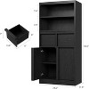 Tall Bathroom Cabinet, Floor Storage Cabinet with Doors & 2 Drawers, 51" H Tall Organizer Cabinet Freestanding for Bathroom, Living Room, Kitchen - 2 of 4