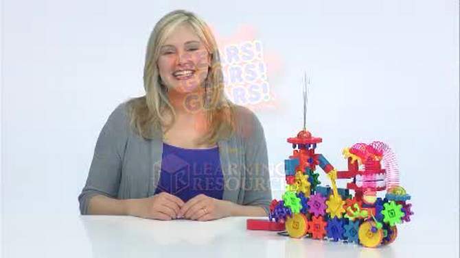Learning Resources Gears! Gears! Gears! Motorized Wacky Wigglers Gears Building Set, 130 Pieces, 2 of 7, play video