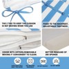 2PCS Set Outdoor Lounge Chair Cushion Replacement Patio Funiture Seat Cushion Chaise Lounge Cushion-Blue/white - 4 of 4