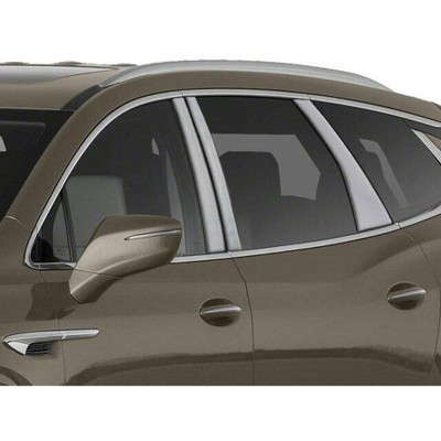 QAA is Compatible with 2018-2020 Buick Enclave 6 Piece Stainless Pillar Post Trim PP58531
