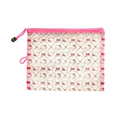 Hello Kitty Pink Neoprene and Mesh Travel Pouch Set