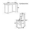 5-Piece Counter Height Dining Set with Rectangular Table and 4 Upholstered Chairs, Space-Saving Dining Furniture for Small Kitchens–The Pop Home - 4 of 4