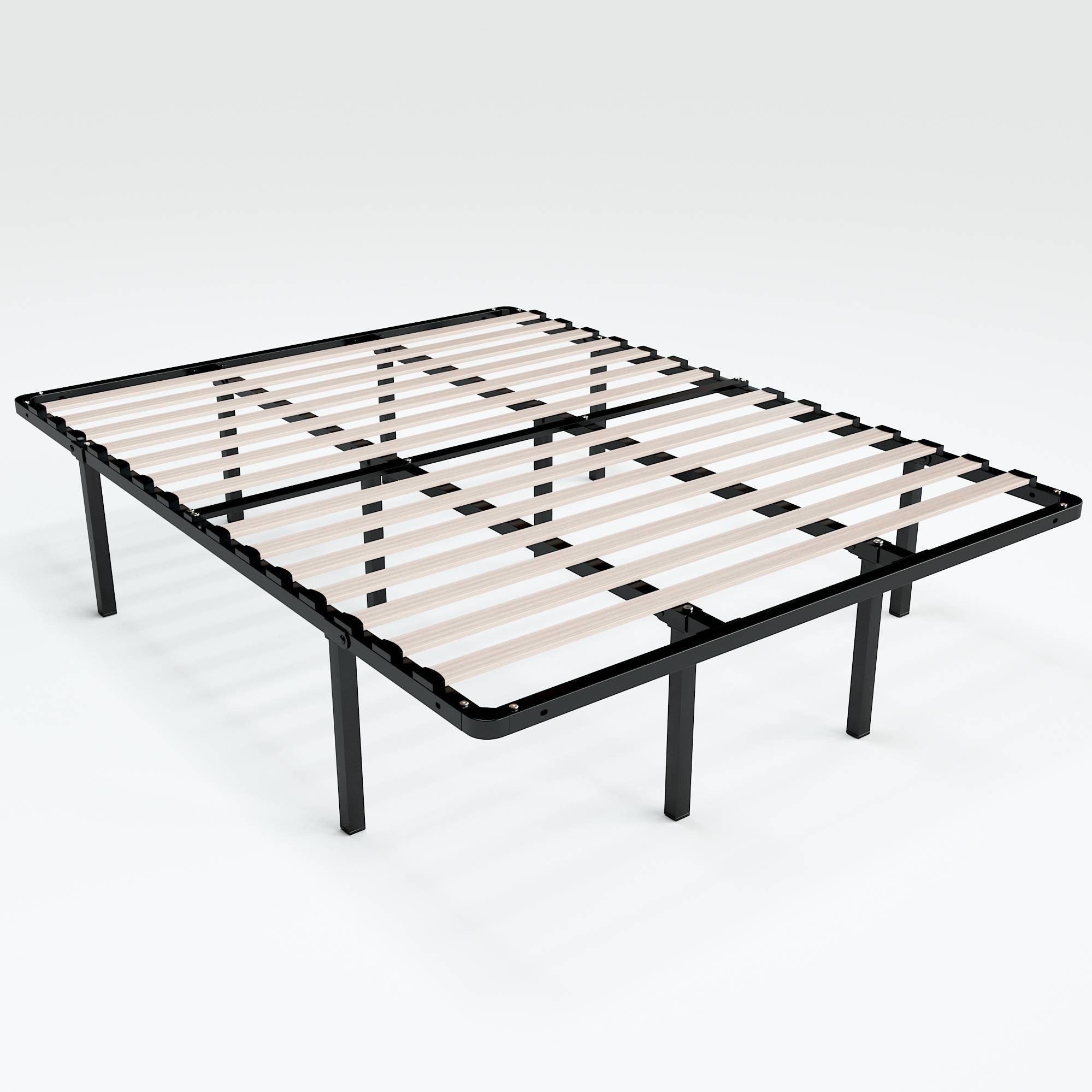 14" Queen Cynthia My Euro Smart Base/Wooden Slats Mattress Foundation - Zinus
