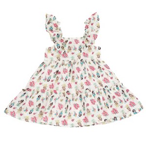Disney Princess Little Girls Square Neck Ruffle Dress White Princesses 5 - 1 of 4