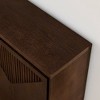 Mid-Century Modern V-Shape Storage Cabinet, Narrow Buffet Sideboard with Outlet Holes, Fluted Doors & Solid Wood Base for Living Room - 4 of 4