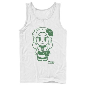 Men's Nintendo Legend of Zelda Link's Awakening Sleek Marin Avatar Tank Top - 1 of 4
