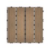Chic Crate 22-Pack 12inch WPC Wood-Plastic Composite Patio Tiles – Interlocking DIY Decking Tiles, All-Weather Oak Flooring - 3 of 4