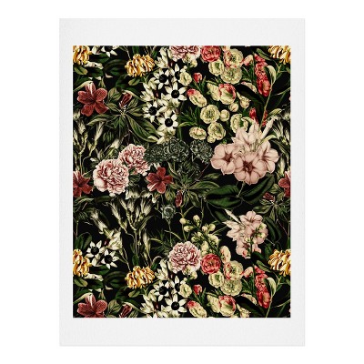 Marta Barragan Camarasa Dark Bloom Art Print Unframed Wall Poster Green - Deny Designs