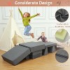 8 Pcs Kids Play Couch Kids Convertible Play Fort 8 in 1 Multifunctional Couch for Playing Creativing Sleeping Large Imaginative Play Couch Sofa - 4 of 4