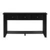 55.4'' Narrow Console Table with 3 Storage Drawers & Bottom Shelf,Modern Entryway Sideboard for Living Room Foyer-Baofuwish - 3 of 4