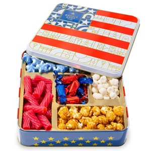 The Americana Gift Tin- Red, White, and Blue Patriotic Candy Sampler - 1 of 4
