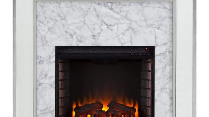 Tynchel Mirrored Faux Marble Fireplace - Aiden Lane, 2 of 18, play video