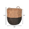 happimess Laurel Bohemian Handwoven Abaca Hamper Basket with Handles - 3 of 4