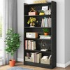 Resenkos Bookshelf, Bookcase Standing Shelf Unts,Wood Bookcase, 72" Tall Bookshelf with 6-Tier Open Storage Shelves,Black - 2 of 4