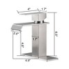 Single-Handle Bathroom Faucet with Waterfall Spout, Elegant Vanity Sink Fixture, Streamlined Design for Modern Bathrooms - 3 of 4