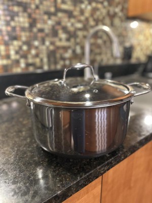 Hexclad 1 Quart Hybrid Stainless Steel Pot With Glass Lid : Target