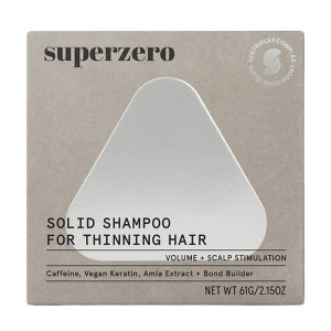 Superzero Thinning Hair Shampoo Bar for Hair Growth (2.15 oz) Made with Caffeine, Bond Builder, Rosemary Oil, and Amla Extract - Sulfate Free - 1 of 3