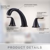 WOWOW 8 in. Widespread Double Handle Bathroom Faucet in Brushed Nickel - 3 of 4