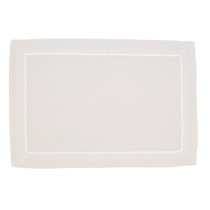 Saro Lifestyle Hemstitched Border Design Table Mats (Set of 12) - 1 of 4