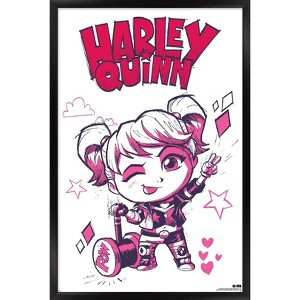 Trends International DC Comics Batman: Gotham Inked - Harley Quinn Framed Wall Poster Prints - 1 of 4