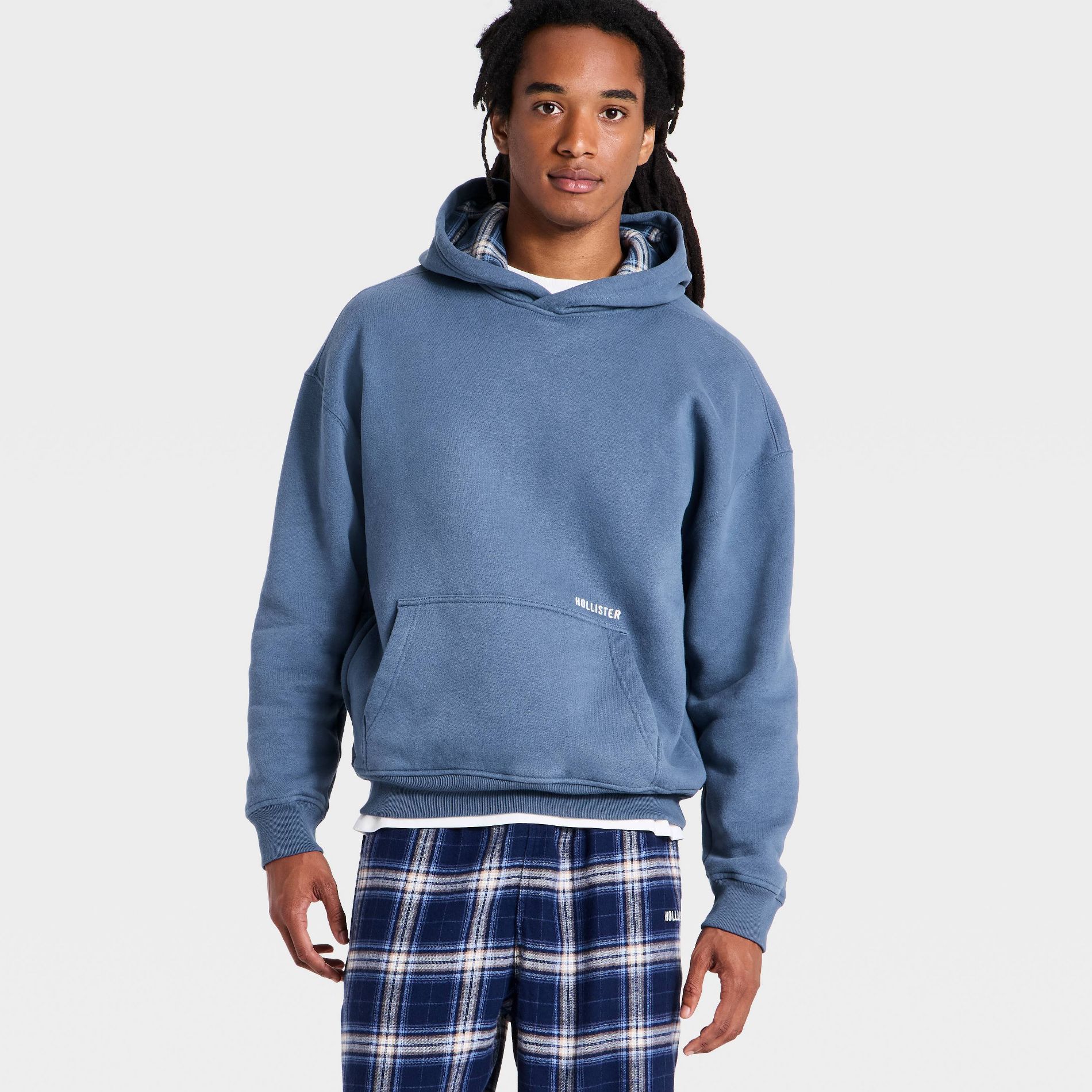 Men's Fleece Hoodie - Blue The Hollister Collection at Target