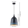 Rennnsan Eralia 10"W 1-Light Dome Aluminum Modern Dimmable Pendant in Black - 3 of 4