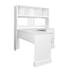 CAVINAS Home Office Desk Modern L-Shaped Computer Desk with Bookshelf and 2 Storage Drawers for Office, Study - 3 of 4