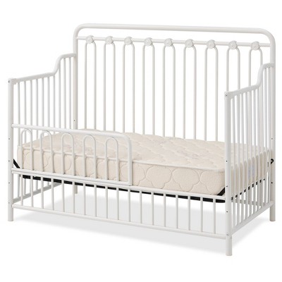 L.A. Baby Baldwin 4 in 1 Convertible Full Sized Metal Crib - Alabaster White