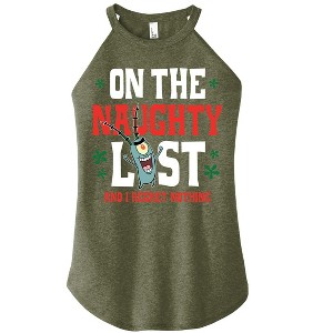 Women's - SpongeBob SquarePants - Plankton Naughty List Graphic High Neck Tank - 1 of 4
