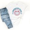 Simply Sage Market Leopard American Babe Short Sleeve Tee - M - White - 3 of 4