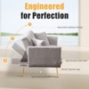 MOONMISS Polyester Sofa Set Loveseat Sofa with Metal Feet , 65"Convertible Futon loveseat - 4 of 4